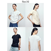 Sue.M2025夏新款 进口高奢丝光感匹马棉挺括松弛感宽松T恤短袖 百搭