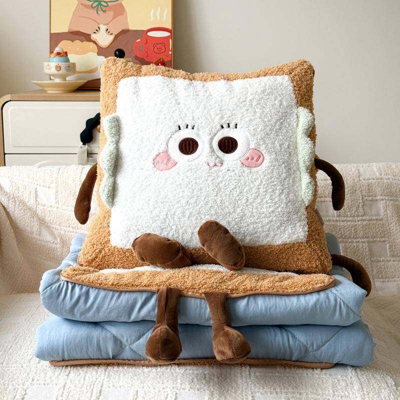 YJ可爱卡通抱枕被子用二提合一手式车两载靠垫办头公室午睡毯子枕,居家布艺,抱枕被,淘宝优惠券,粉丝福利购,淘宝优惠卷