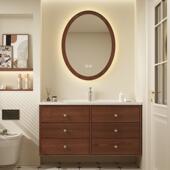 法式 复古浴室柜中古风卫生洗洗漱台可丽体66501间耐陶瓷一手脸盆