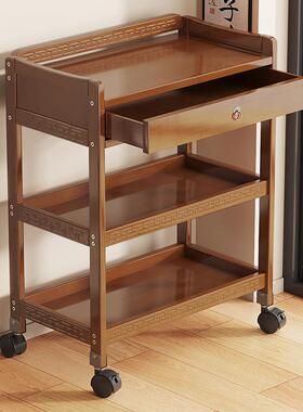 可动茶水茶推车置物架物家用客厅小车移桌边茶具收纳储VQW柜边几