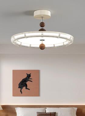 奶油护风圆形卧吸顶灯全室光谱50910高亮眼房吸顶灯极简家用房间