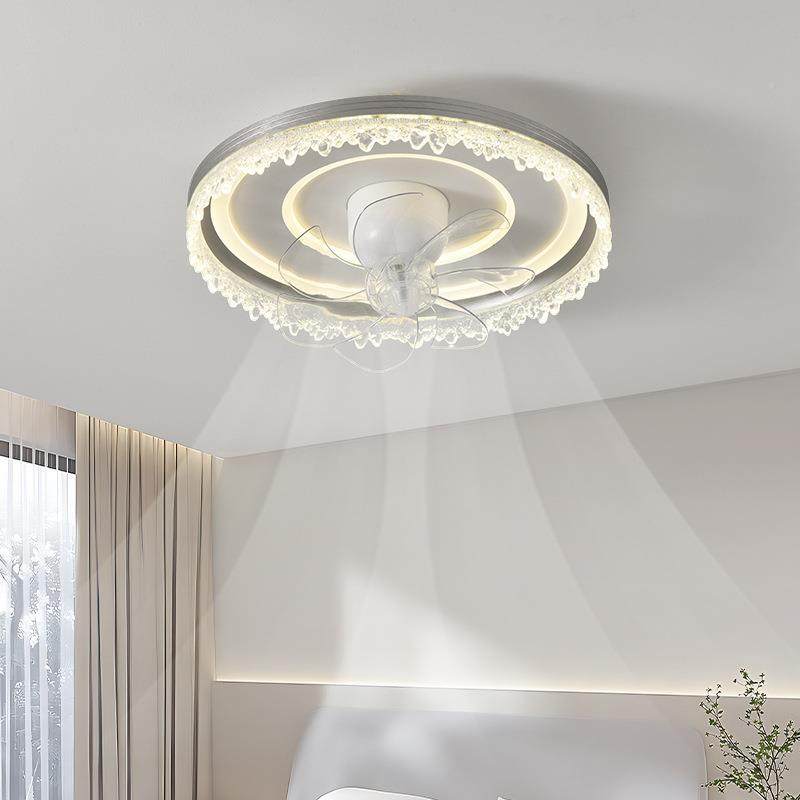 吸顶风扇灯一体超薄卧吊室吊扇代灯后现新款厅顶摇头电餐风无品牌