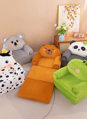 儿童VMY沙小发可爱榻榻幼米折卡叠床懒人沙发儿园午睡午休座椅通