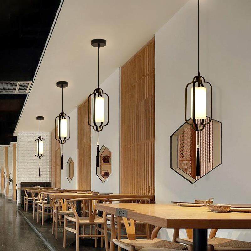 新意中式单OWT头卧过室床头吧小吊灯餐厅台吊灯创个性道走廊玄关
