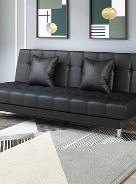 ?单人双三人沙发1.8米2米发皮革折叠床两用人DLD小户P型懒人客沙