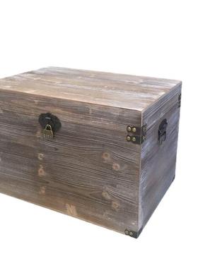 号木头盖子木箱子箱带锁储物YHO箱实木收纳箱子特大长方形带木箱