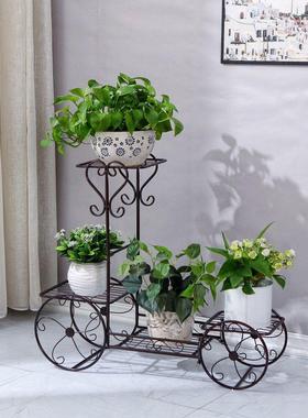 花架子室内多层省空间铁艺台家用置阳物架客兰厅架绿萝吊花盆IIP