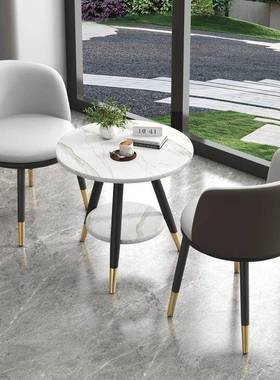 轻奢桌椅三件套套组合两椅网装红圆桌意桌简约阳N62109接台待创休