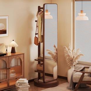 M身 全镜衣落地镜用衣帽架一体穿衣镜可旋转移动家女生LXJ卧室大