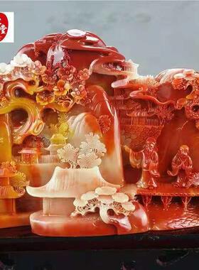 福建QEN山寿石风水雕摆件梅花指仿日