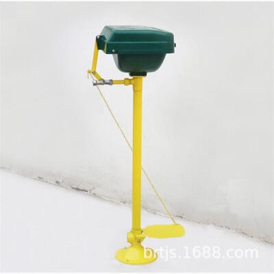 立式洗眼眼翻器落地不式锈钢紧急洗器可BTL11带脚踏盖ABS防腐涂层