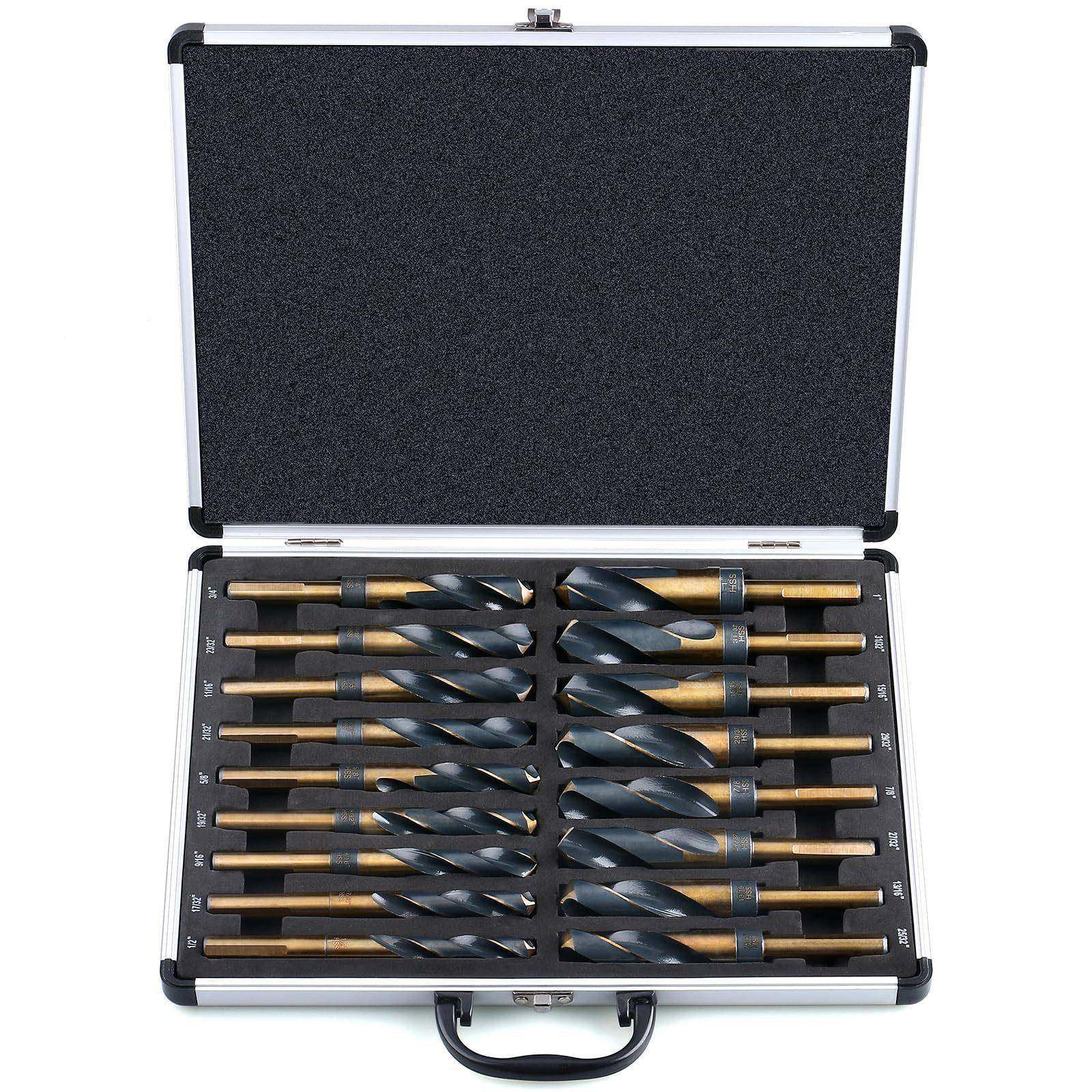 8金具pcs英制等RBZ柄花钻金属开麻孔工套装属开孔麻花钻黑黄小柄