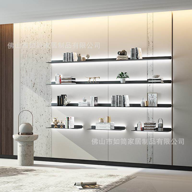 铝如简家居隐形书架简易挂子墙RLV收纳架创意合金墙上物壁挂墙面