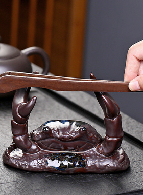 螃蟹陶瓷摆饰家居饰品手工客厅办公室玄关茶桌面摆设精品茶宠茶玩