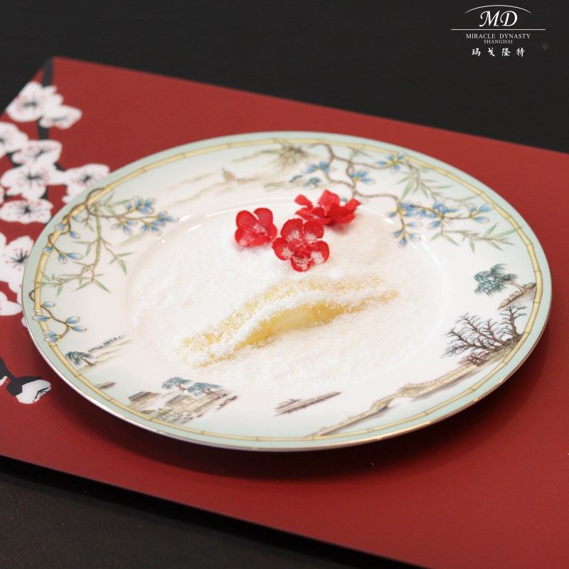 玛戈隆特骨瓷乔迁结婚餐具西湖盛宴一碗盘家用高级感餐具国瓷