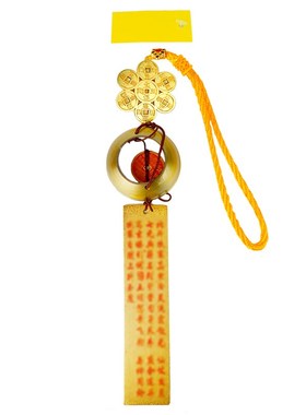 20乙巳蛇年李居明化五黄二黑挂件六铜钱八铜钱铃铛家居装饰工艺