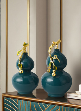 新居招财葫芦客厅玄关电视柜家居饰品高档乔迁搬家寓意礼品