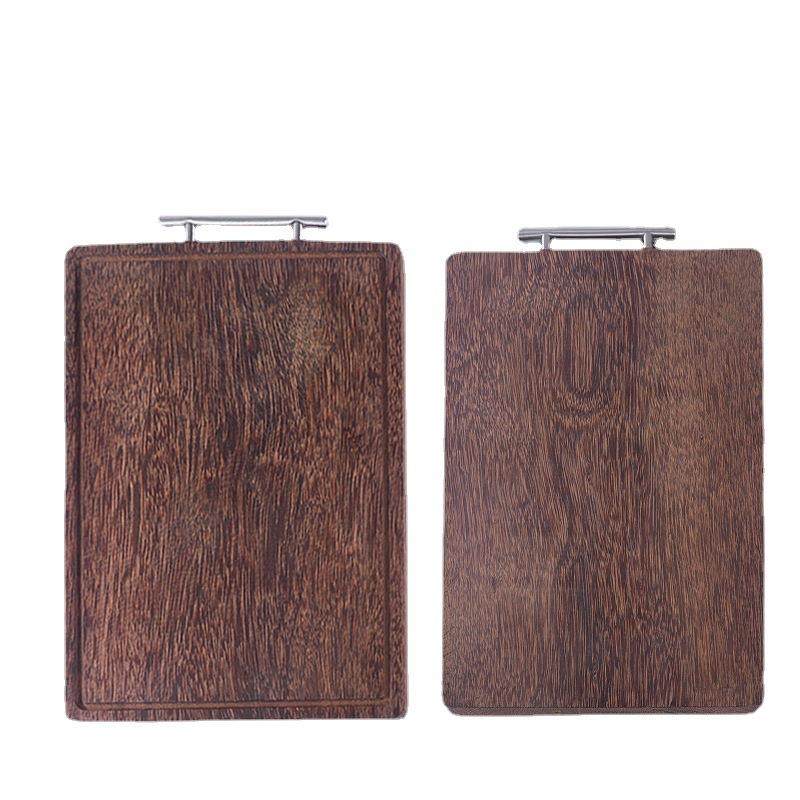 厨房家用鸡翅木菜板双面多功能实用切菜板实心案板双T型手柄悬挂