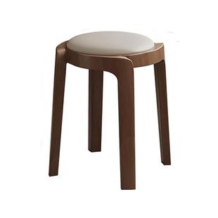 可叠放实木凳子家用方凳餐桌备用凳子现代简约客厅椅子小矮凳板凳