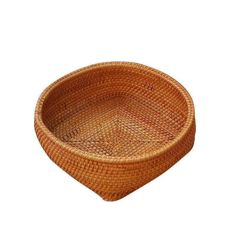 越南藤编收纳筐家用水果盘客厅零食杂物糖果篮创意桌面茶几收纳盒,收纳整理,脏衣篮,淘宝优惠券,粉丝福利购,淘宝优惠卷