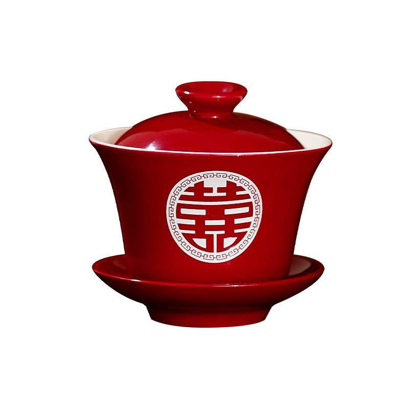结婚敬茶杯喜碗女方陪嫁用品大全红色改口一对盖碗茶具对碗筷套装,节庆用品/礼品,喜碗/敬茶杯,淘宝优惠券,粉丝福利购,淘宝优惠卷