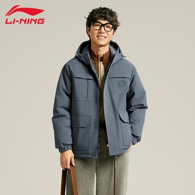 李宁运动短羽绒服男冬季新款