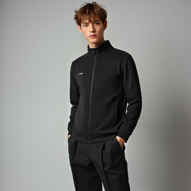 李宁夹克外套男子春秋款立领舒适