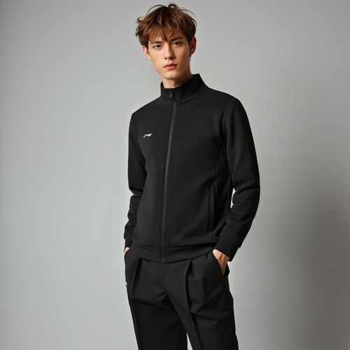 李宁夹克外套男子春秋款立领舒适