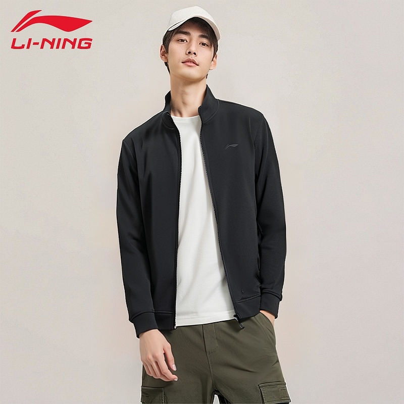 李宁运动卫衣男春秋新款立领