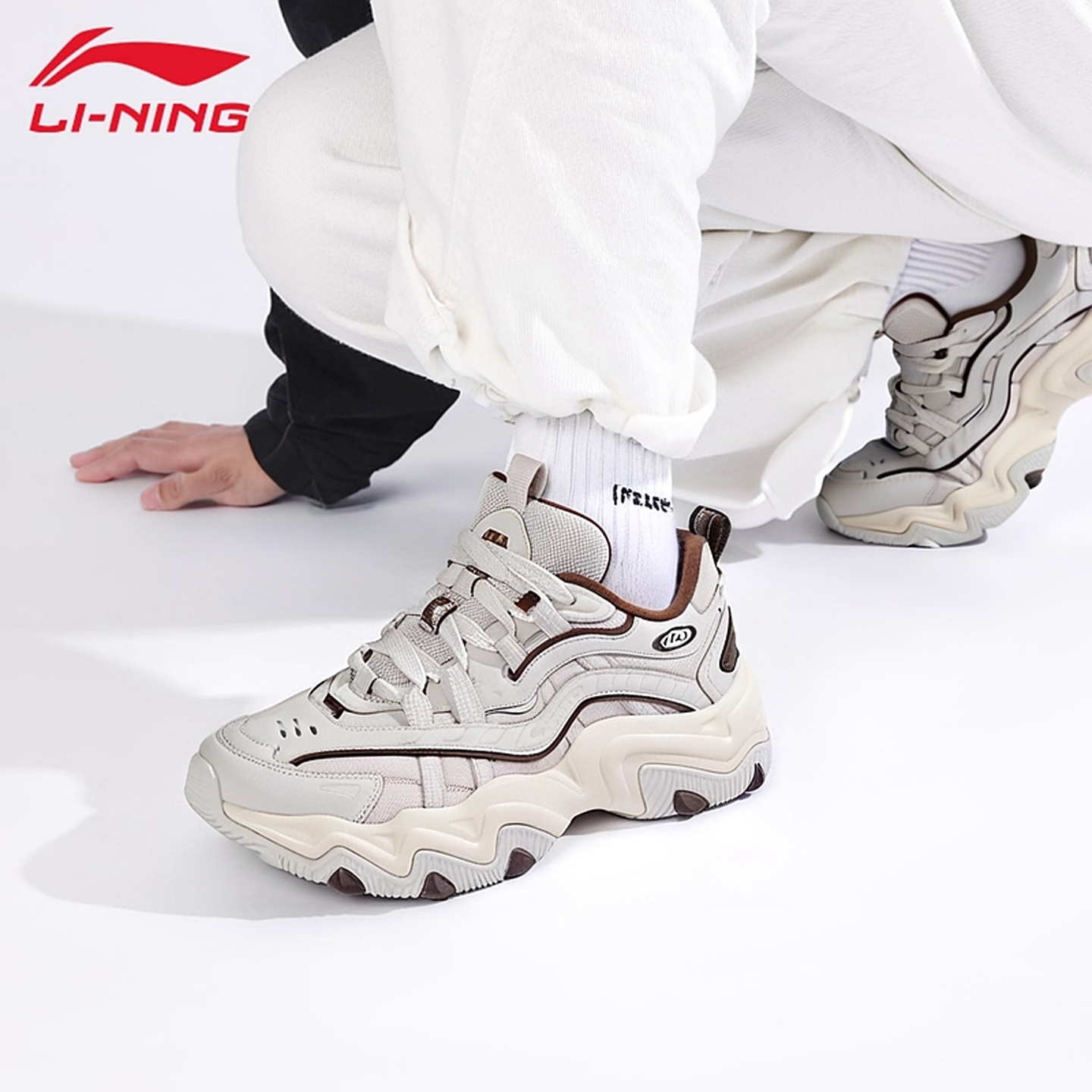 李宁猫爪LITE3/2休闲鞋女老爹鞋