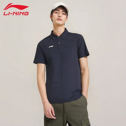 李宁男速干轻薄舒适透气短袖polo