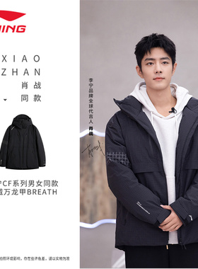 李宁万龙甲冲锋衣男子户外防风防水登山服羽绒服外套上衣ACFU027