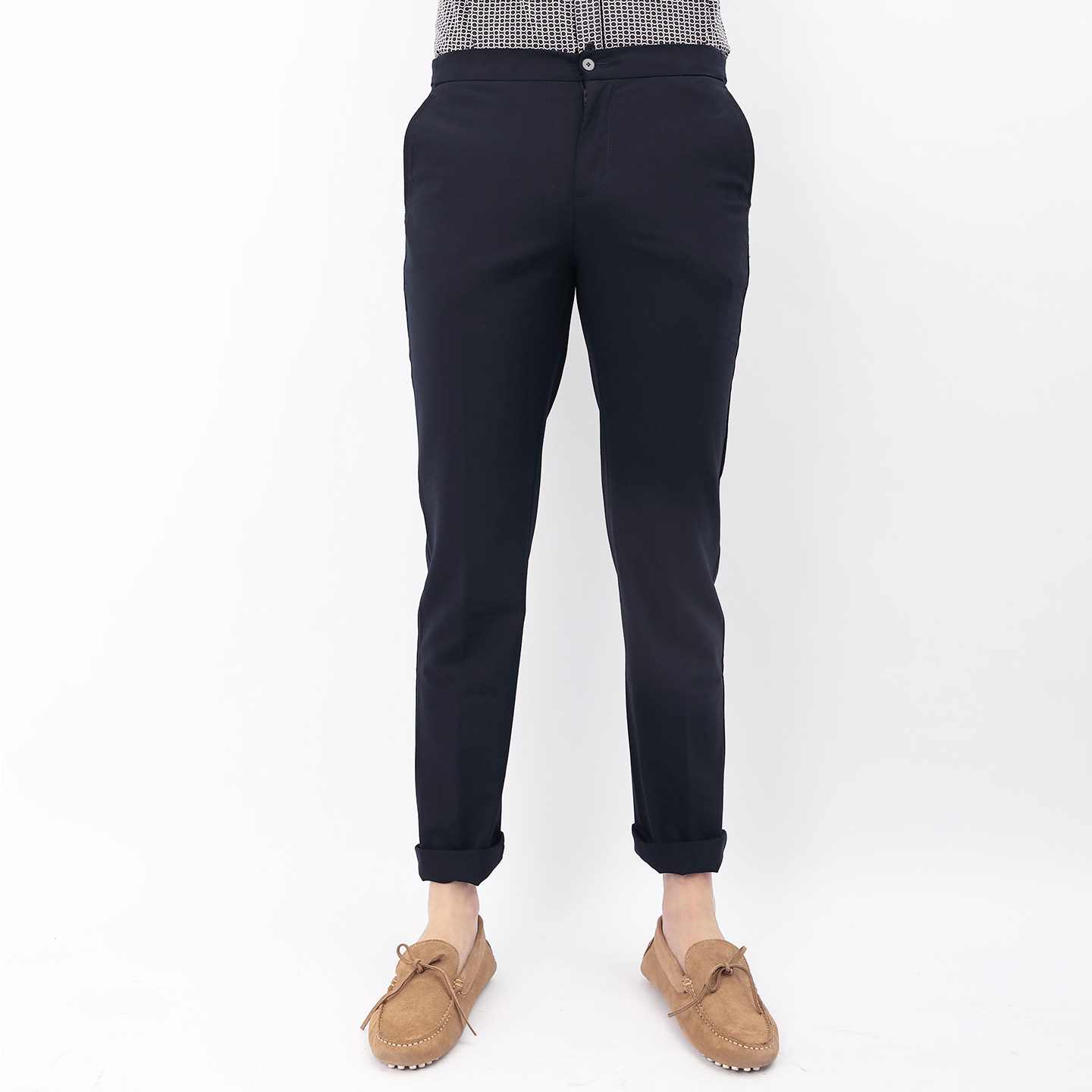 【抗皱羊毛】吉家夏日薄款男士直筒毛料透气休闲裤松紧舒适微弹