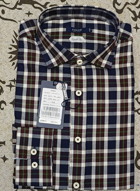 【吉家】奥地利Getzner盖兹纳进口面料纯棉衬衫休闲男士长袖衬衣