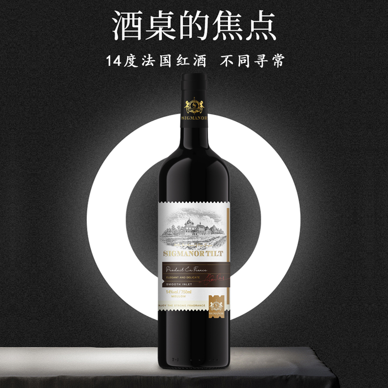蒂尔特干红葡萄酒法国原酒进口红酒750ml