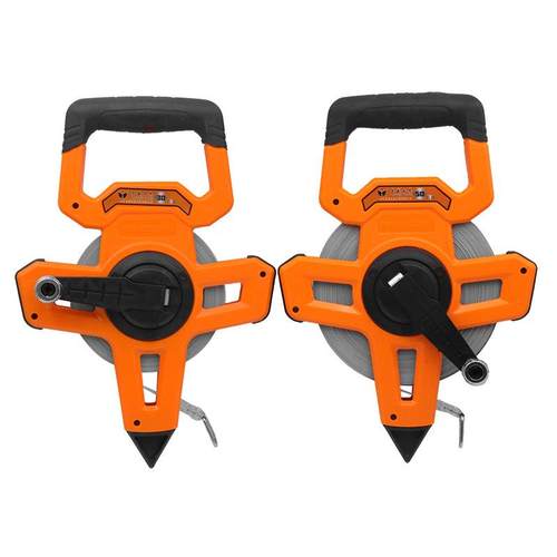 工具工程测量手提钢架尺30米尼龙架子尺50米插地尺工程卷尺