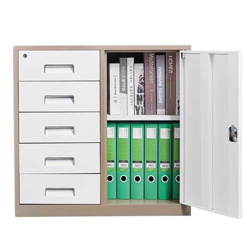 文件柜矮柜办公室收纳柜带锁资料柜打印机放置柜桌边储物柜活动柜