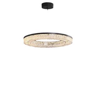 意式极简别墅客厅吊灯大厅主灯全铜轻奢高级感圆环2025新款卧室灯