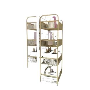 网格小推车纹绣美发美甲发廊店移动工具车多层置物架多功能移动车