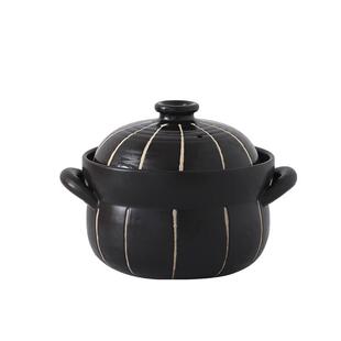 简约日式双盖砂锅家用明火燃气专用煲汤锅耐高温陶瓷沙锅炖肉汤锅