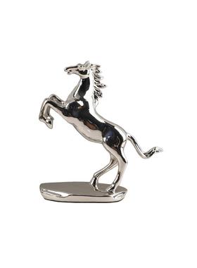 现代简约抽象树脂电镀腾空骏马动物雕塑摆件客厅书房软装家居饰品