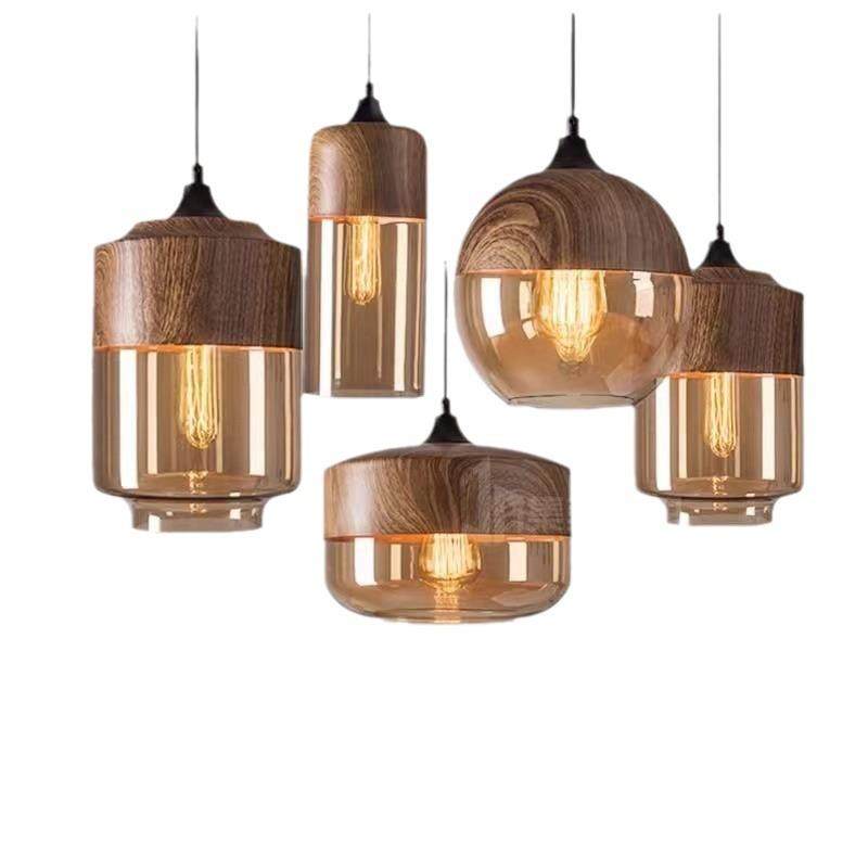 北欧复古简约木纹工业风特色餐厅咖啡厅卧室床头个性创意吊灯,家装灯饰光源,餐厅吊灯,淘宝优惠券,粉丝福利购,淘宝优惠卷