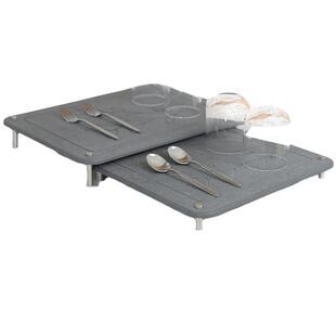 2件嵌套餐具干燥垫厨房柜台吸水速干石盘托盘浴室洗漱台置物架子