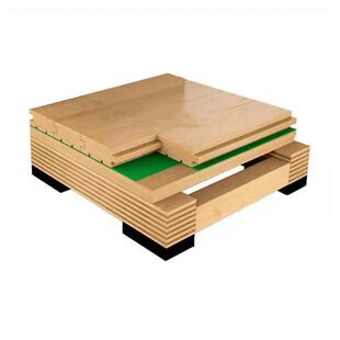 室内运动木地板羽毛球馆双龙骨地板篮球馆健身房舞蹈室枫桦木地板