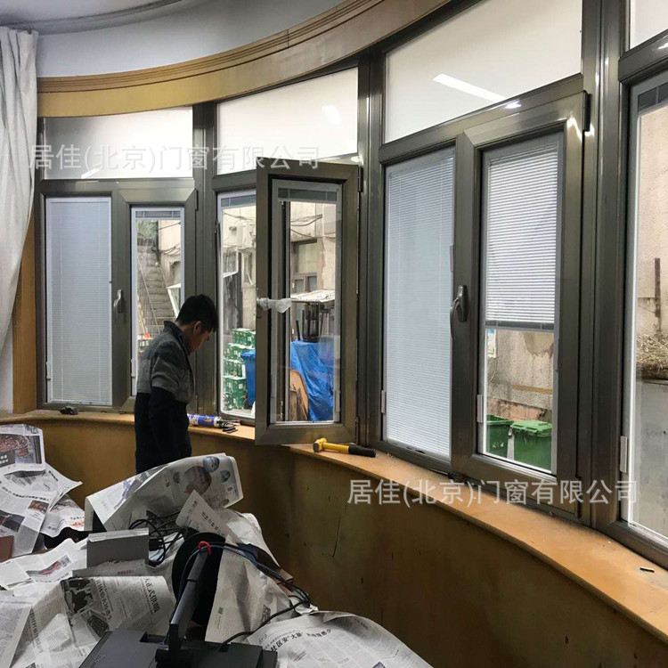 办公室玻璃双层隔音百叶窗