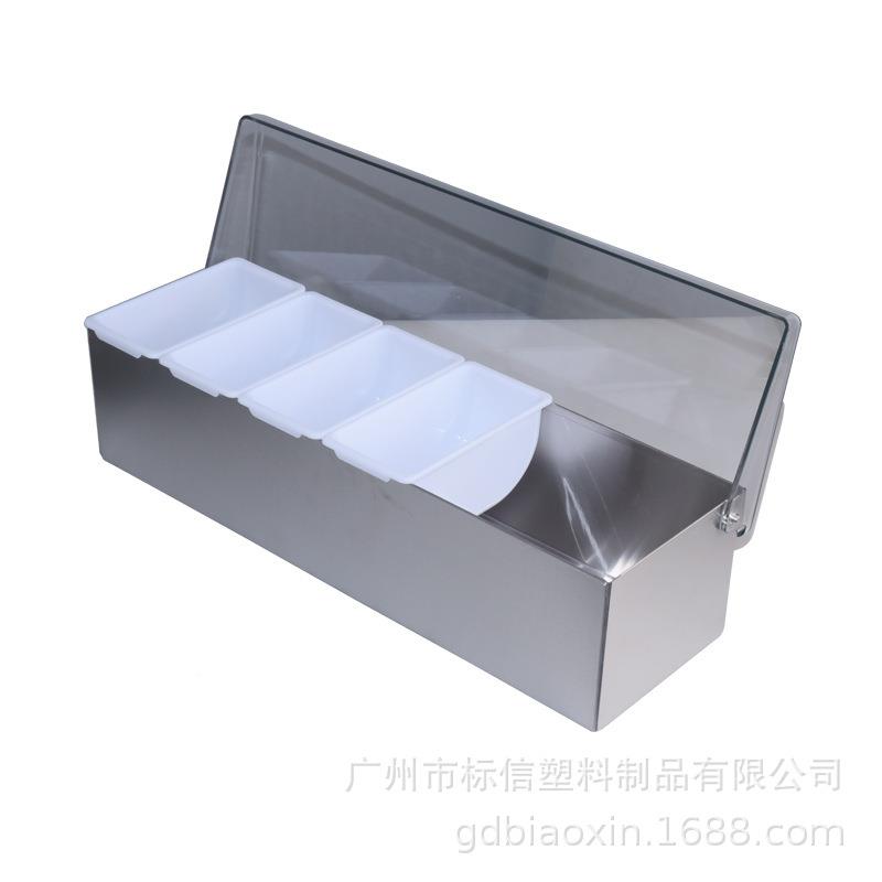 酒家用不锈钢厨水果盒收纳盒房味盒带盖调B3694吧保鲜盒调料盒