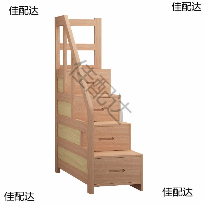 榉木实木上下床步梯柜单卖