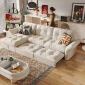 10L红晟奶油风云朵户沙发床可折叠两用客67080厅小型功多A能可伸