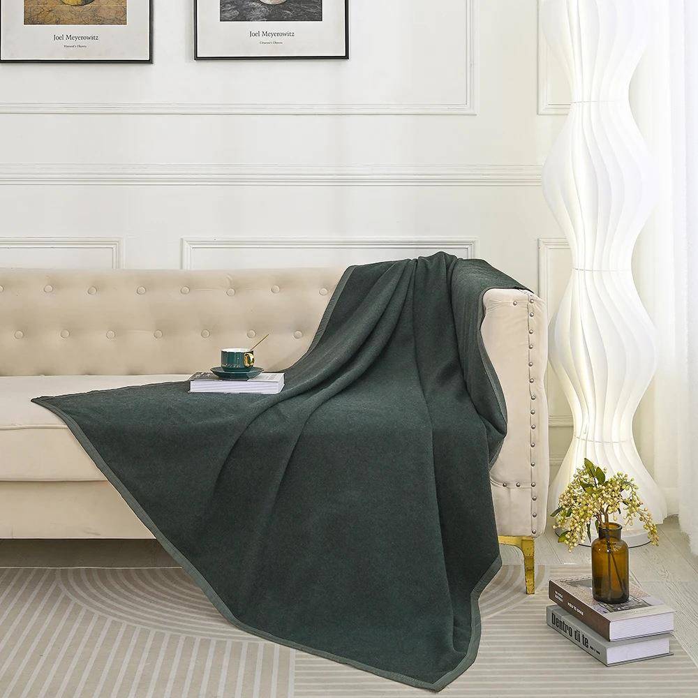 NWR绍兴可厂家羊毛毯可盖垫单柔人可用软款羊毛毛毯沙人发懒沙发