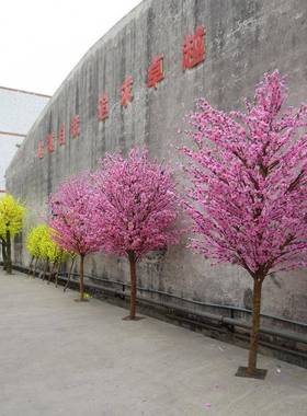 直假AXA销真桃花树庭桃花树景仿点假树观赏院仿真假树假桃花树来